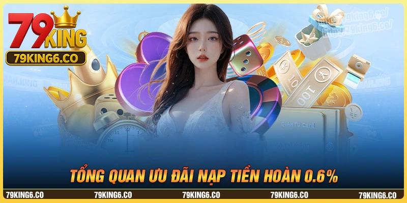 Tổng quan ưu đãi nạp tiền hoàn ngay 0.6% tại 79king
